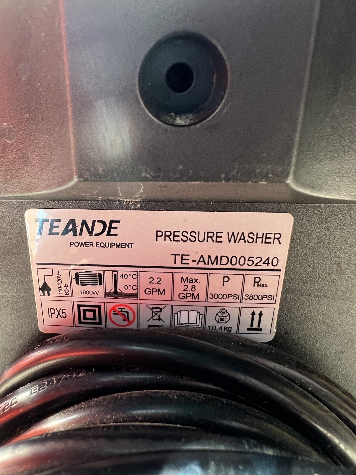 Electric Pressure Washer Teande TE5240 Max 2.8GPM 1800W