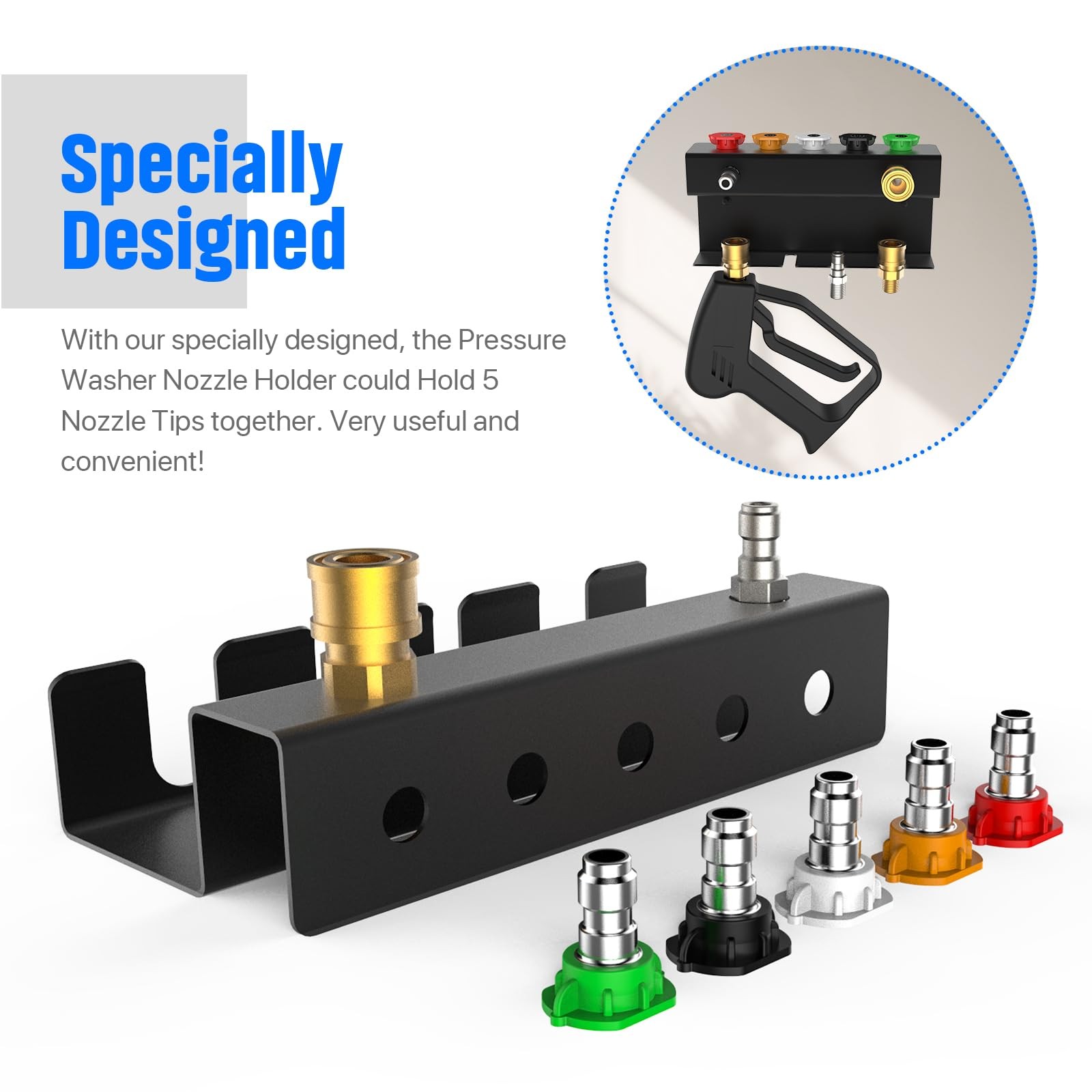 Pressure Washer Gun Holder, Power Washer&Snow Foam Cannon Quick Disconnect To…