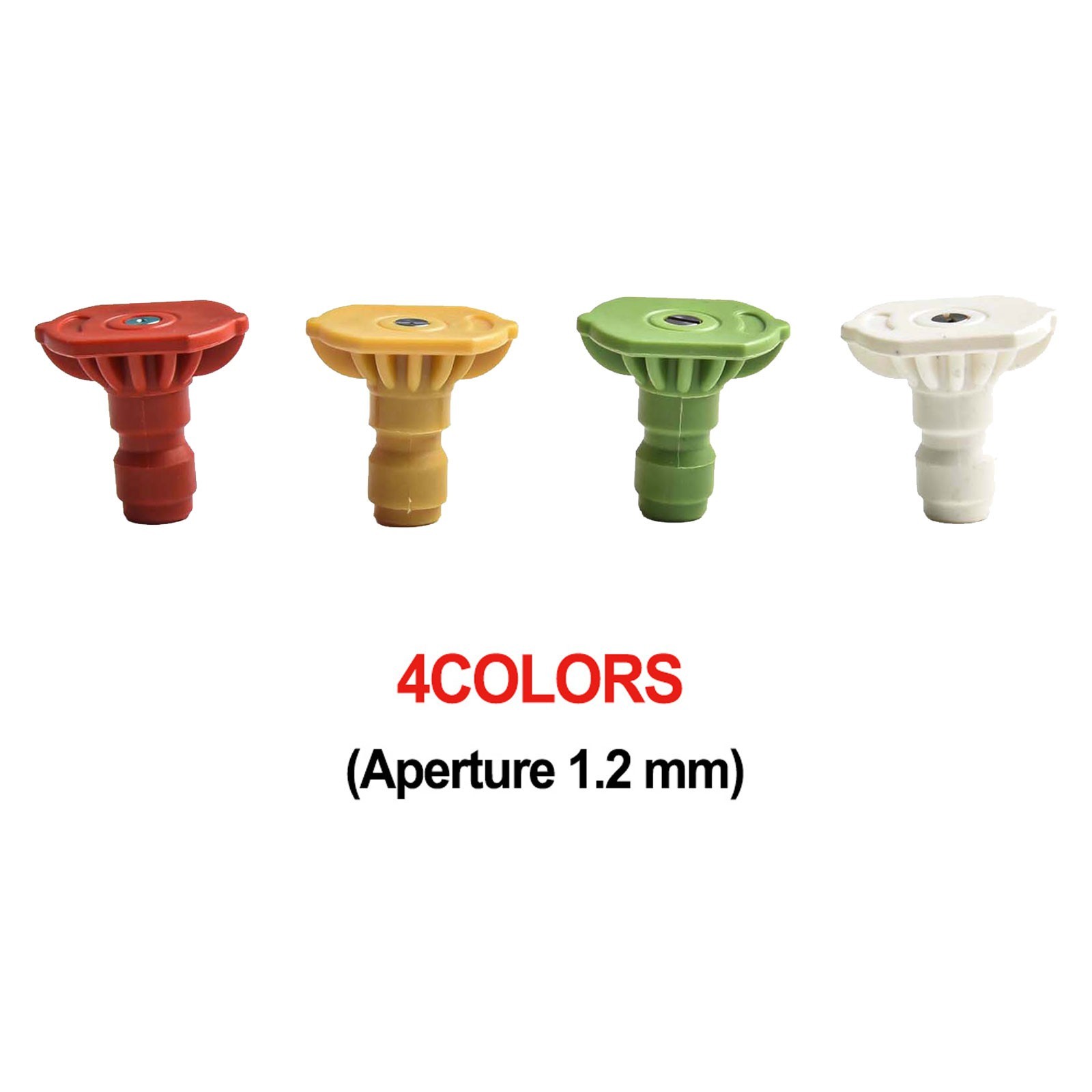 4PCS 1/4 inch Pressure Washer Nozzle Set with 0 15 25 40 Degree Brass Tips