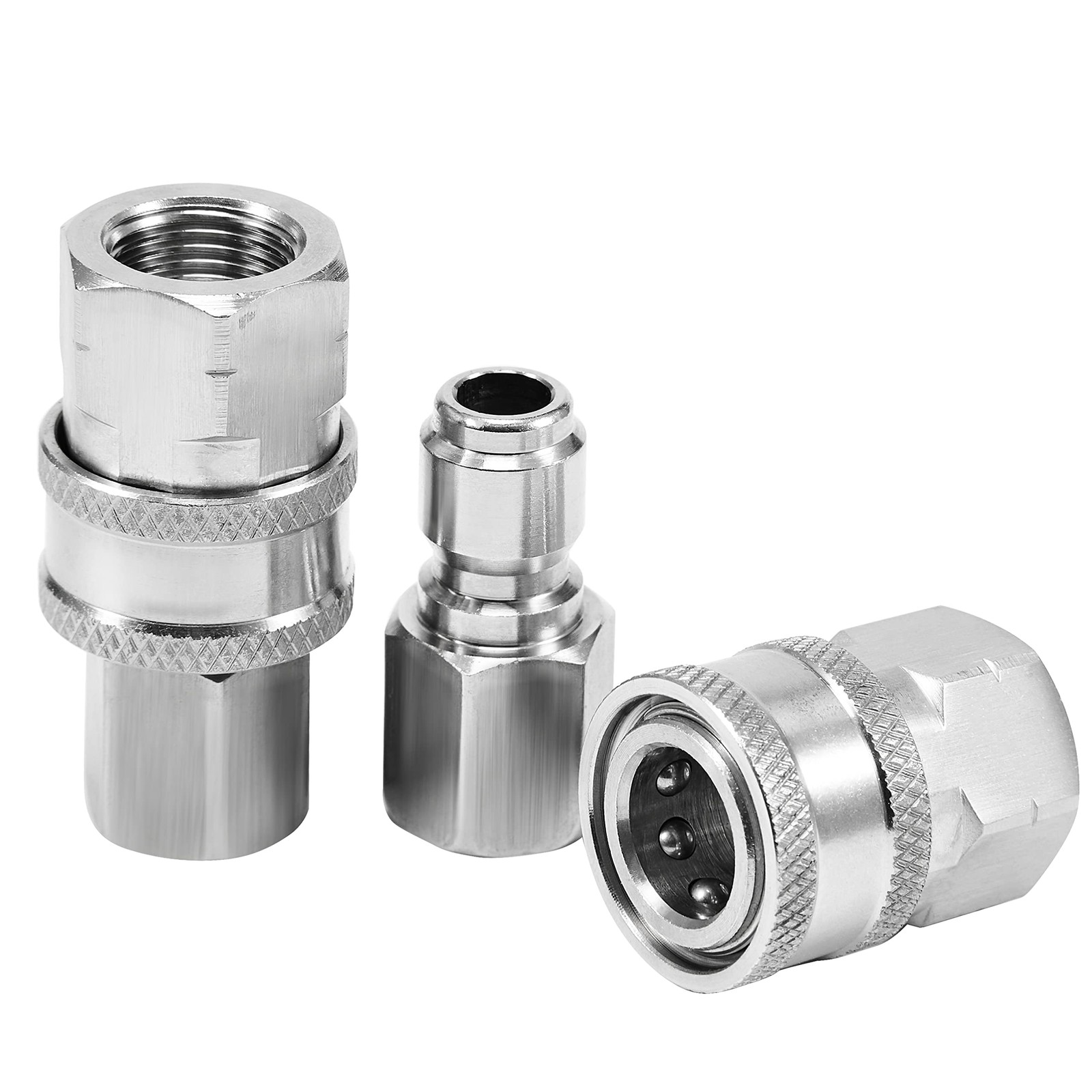 Raincovo Pressure Washer Quick Connect Fittings, 3/8 Inch Adapter Set, Stainless