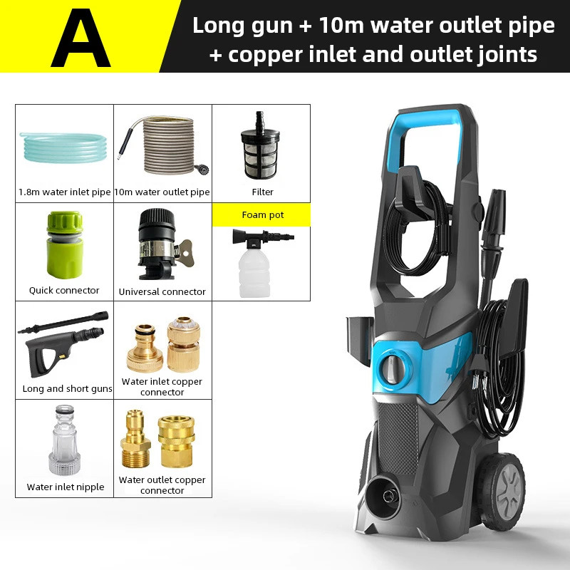 Portable High Pressure Car Washer – Automatic Household Cleaning Machine 220v