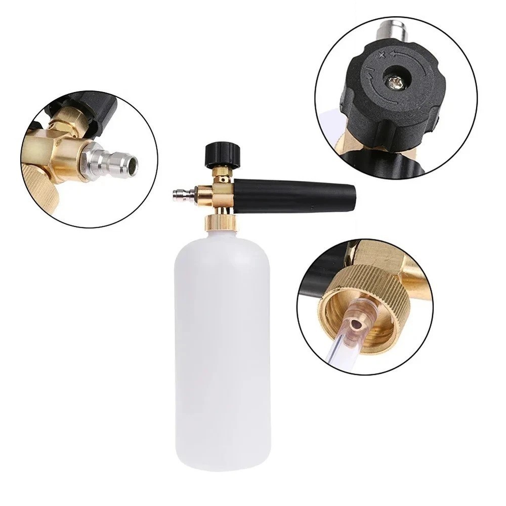 1/4″ Snow Foam Cannon Gun Car Wash Soap Lance Sprayer Pressure Washer Bottle