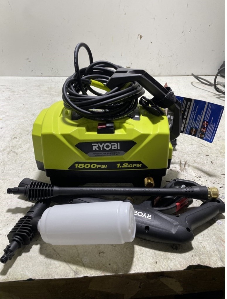 RYOBI 1800 PSI 1.2 GPM Cold Water Corded Electric Pressure Washer