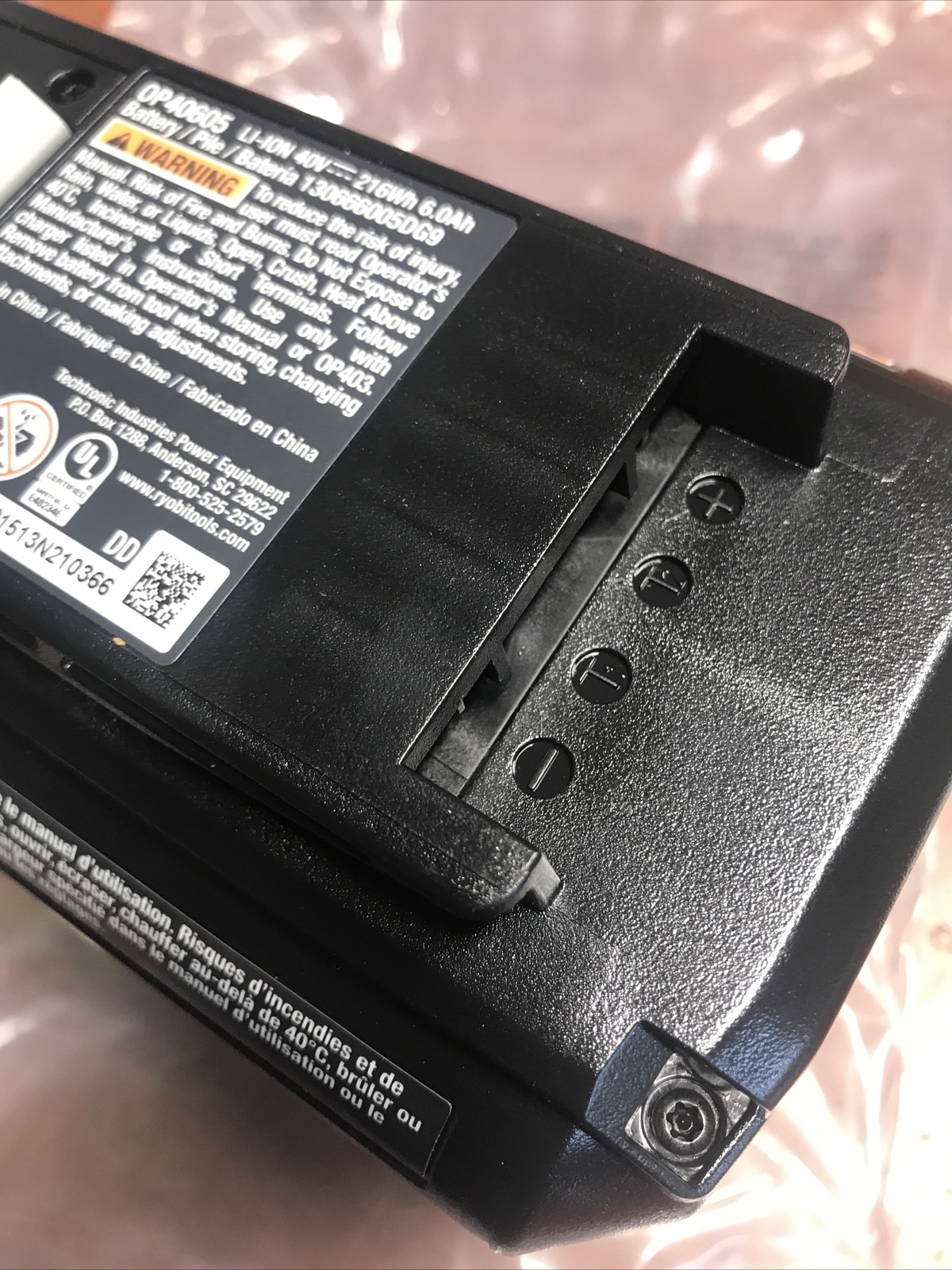 New OEM 40V Battery 6Ah OP40605 For Ryobi RY40PW15 1500PSI 40V Pressure Washer