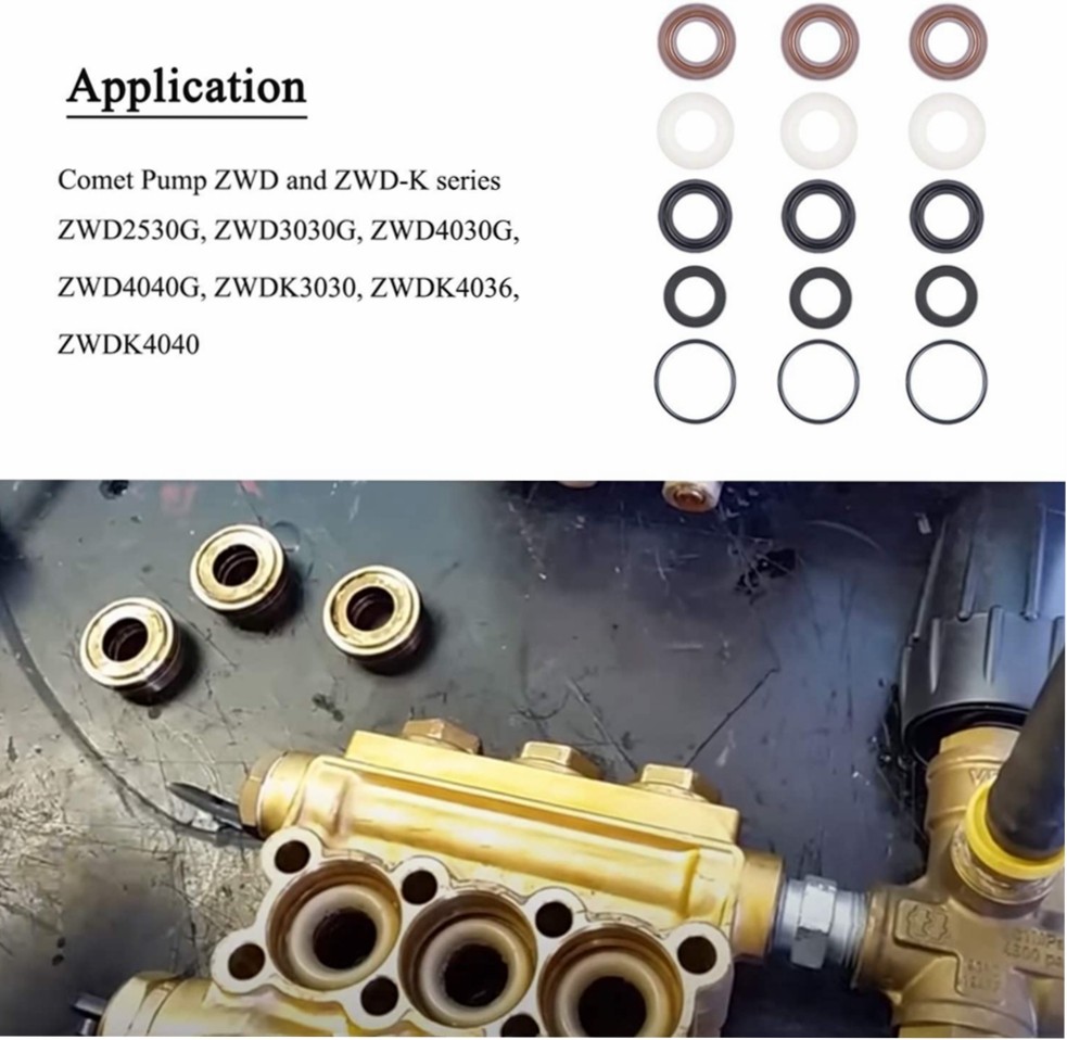 #5019006400 For Comet ZWD Seal Repair Packing Kit Pressure Washer Pump O-Rings