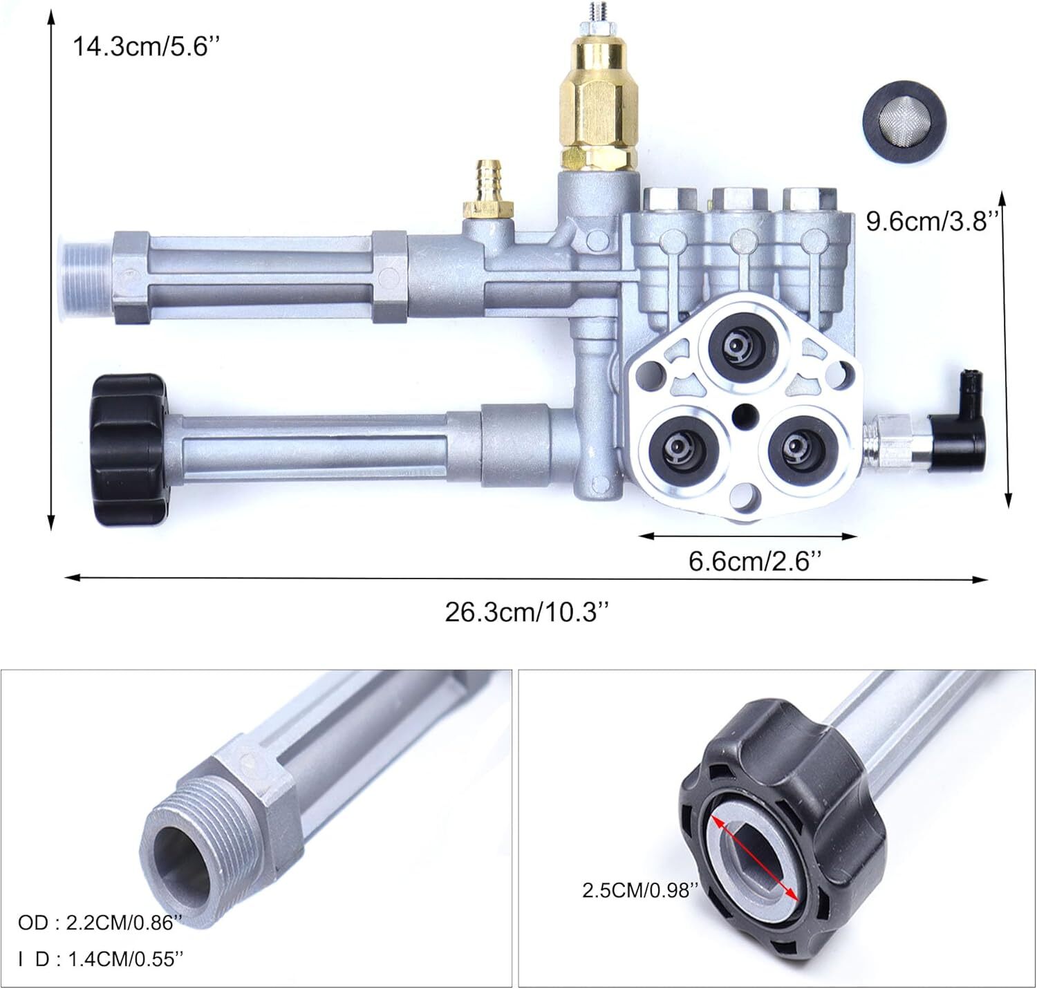 AR Pressure Washer Pump Head Annovi Reverberi RMW2.2G24 AR42940 AR42518