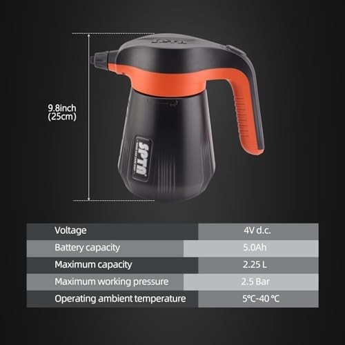 Electric Foam Sprayer 2.25L, Cordless Car Wash Pressure Washer with 500ML Shampo