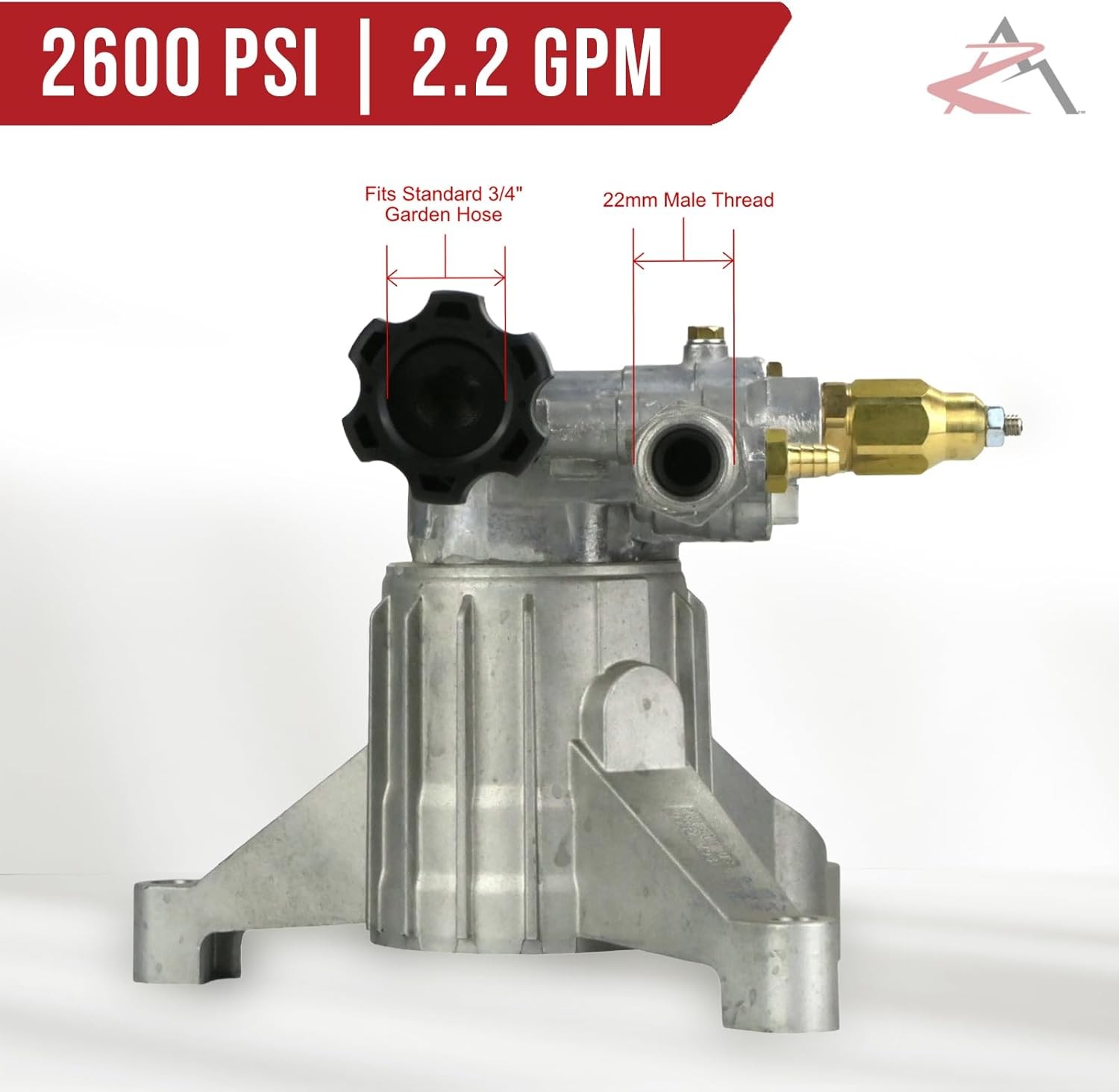 | OEM | AR 2600 PSI 2.2 GPM 7/8″ Shaft Power Pressure Washer Water Pump