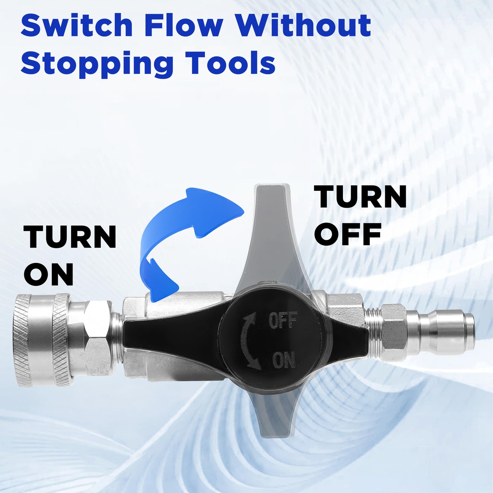 1 PC Ball Valve Pressure Washer 3/8 Inch Quick Connect Shut Off 5000 PSI