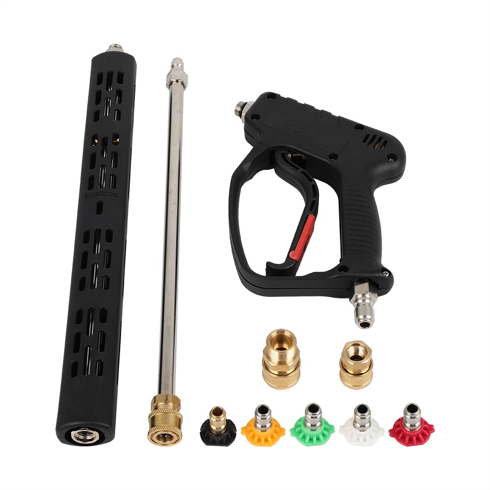 3/8″ 4500psi Pressure Washer Gun w/Extension Wands Swivel Quick Connect M22-14mm