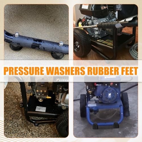 Rubber Feet for Gas Powered Pressure Washers – Compatible with Most Brands, 2 Pc