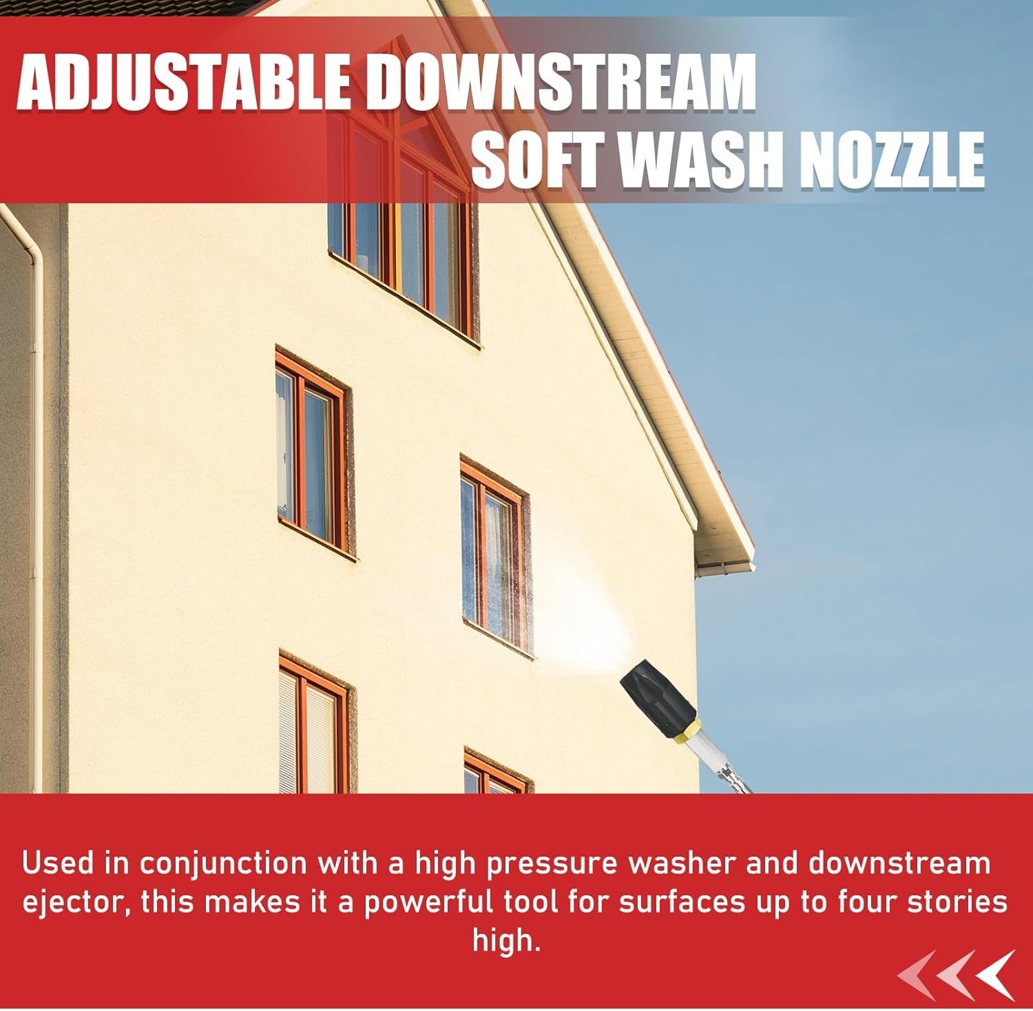 2-3 GPM High Pressure Twist Nozzle Adjustable Downstream Soft Wash Nozzle
