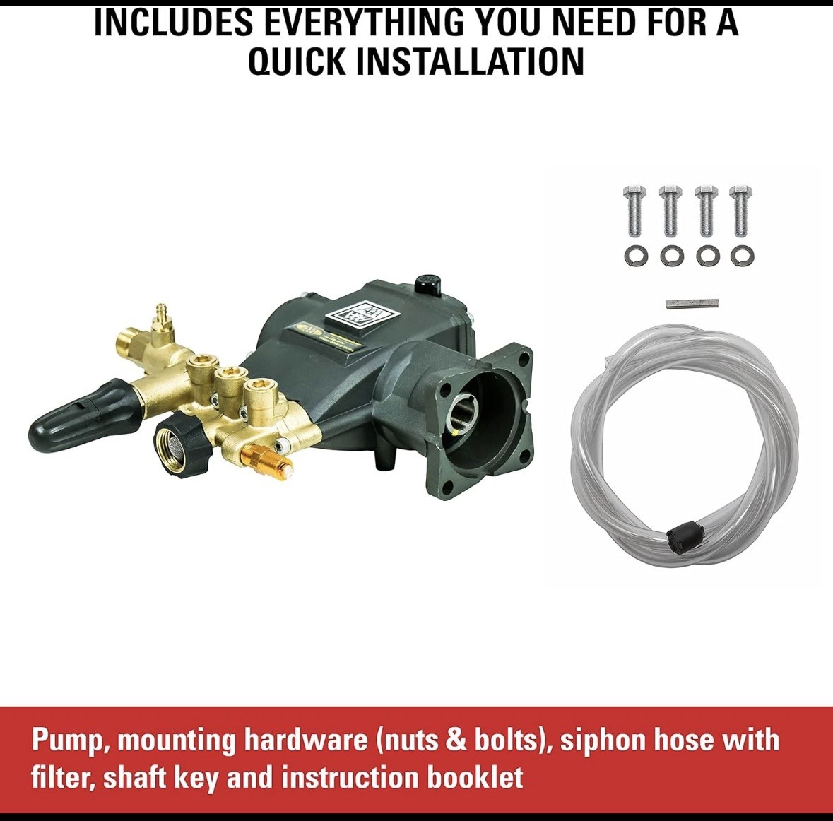 AAA 90037 Triplex Plunger Pump Kit for 3700 PSI Pressure Washers