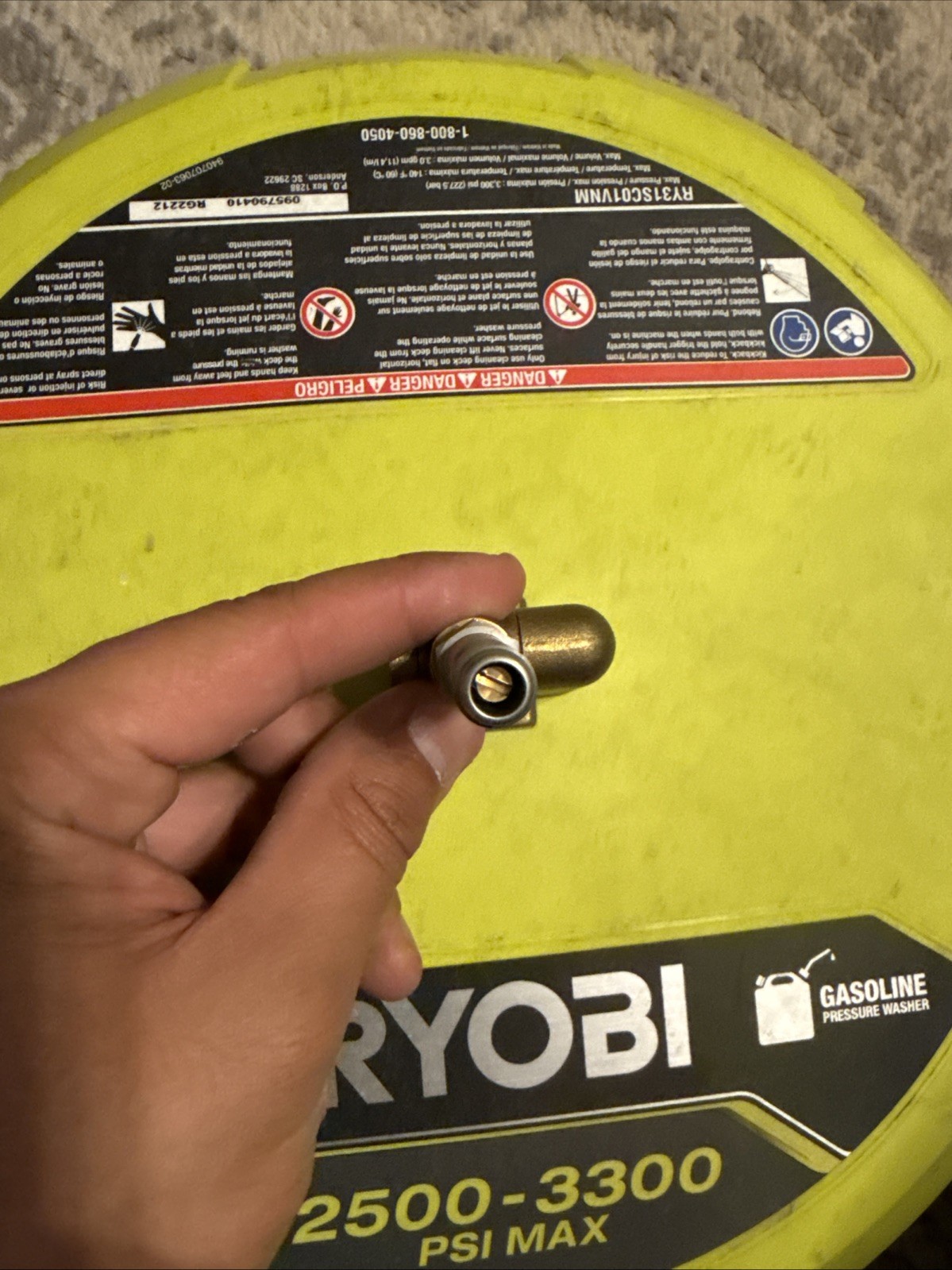 Ryobi RY31SC01VNM 15 In. 2500-3300 PSI Gas Pressure Washer Surface Cleaner