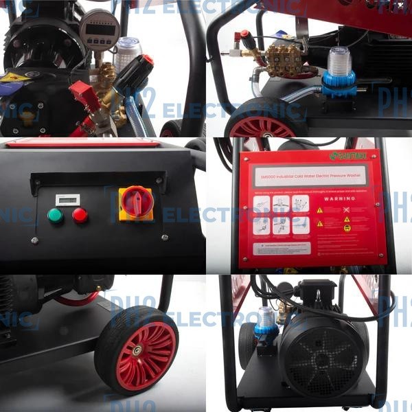 SM5000 Industrial Cold Water Electric Pressure Washer – 5000 PSI, 5.5 GPM, 20HP