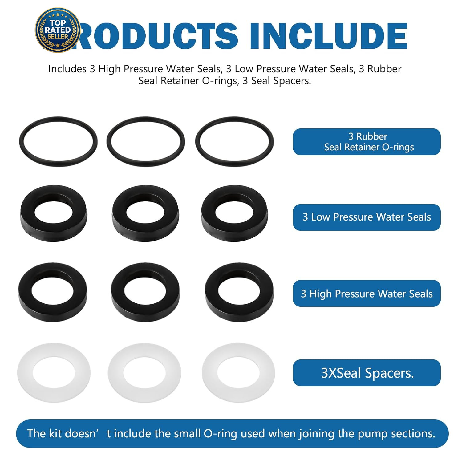 7106627 Pressure Washer Pumps Water Seal Kit Replacement for Simpson Cleaning