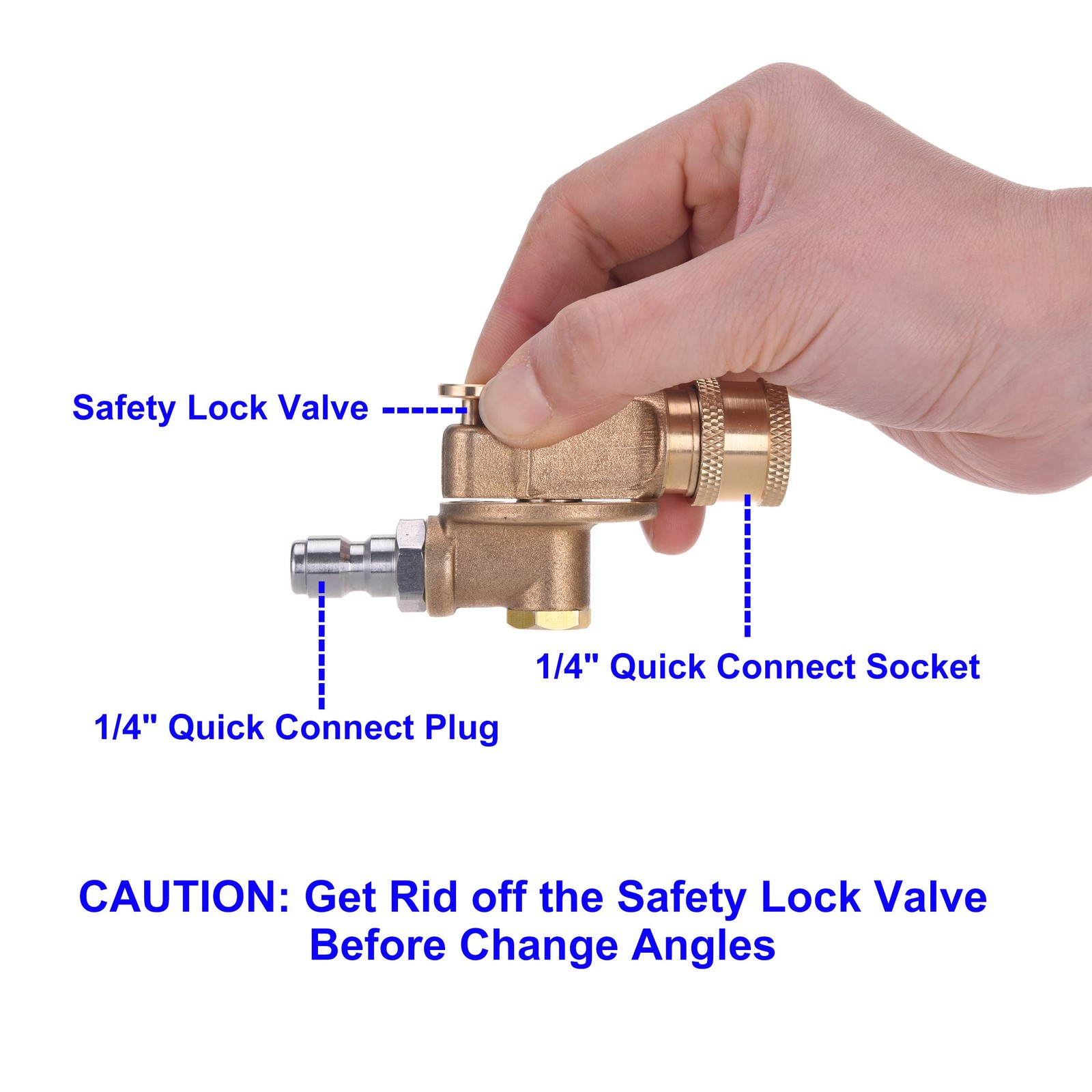 Pressure Washer Pivoting Coupler Kit, 240 Degree Rotation, Pressure Washer