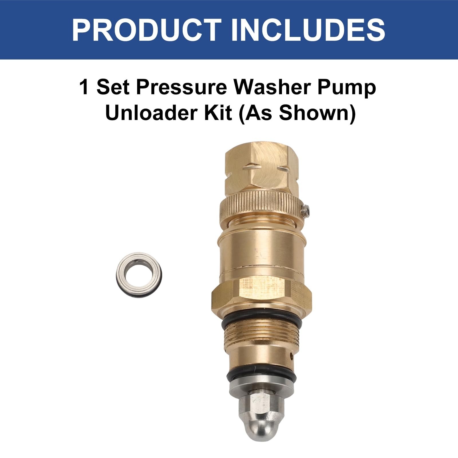 Pressure Washer Pump Unloader Kit for Triplex Plunger Pumps – Replacement Part