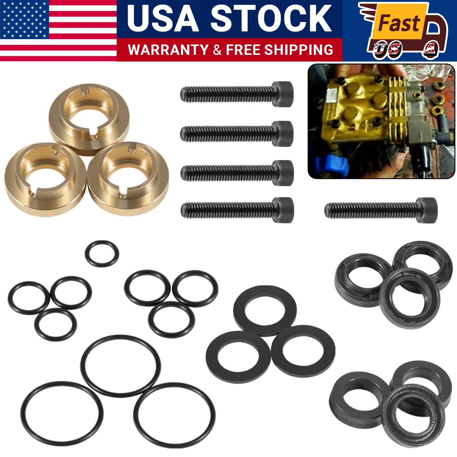 Upgraded Pressure Washer Seal Kit for Some Medium Frame Pressure Washer Pump