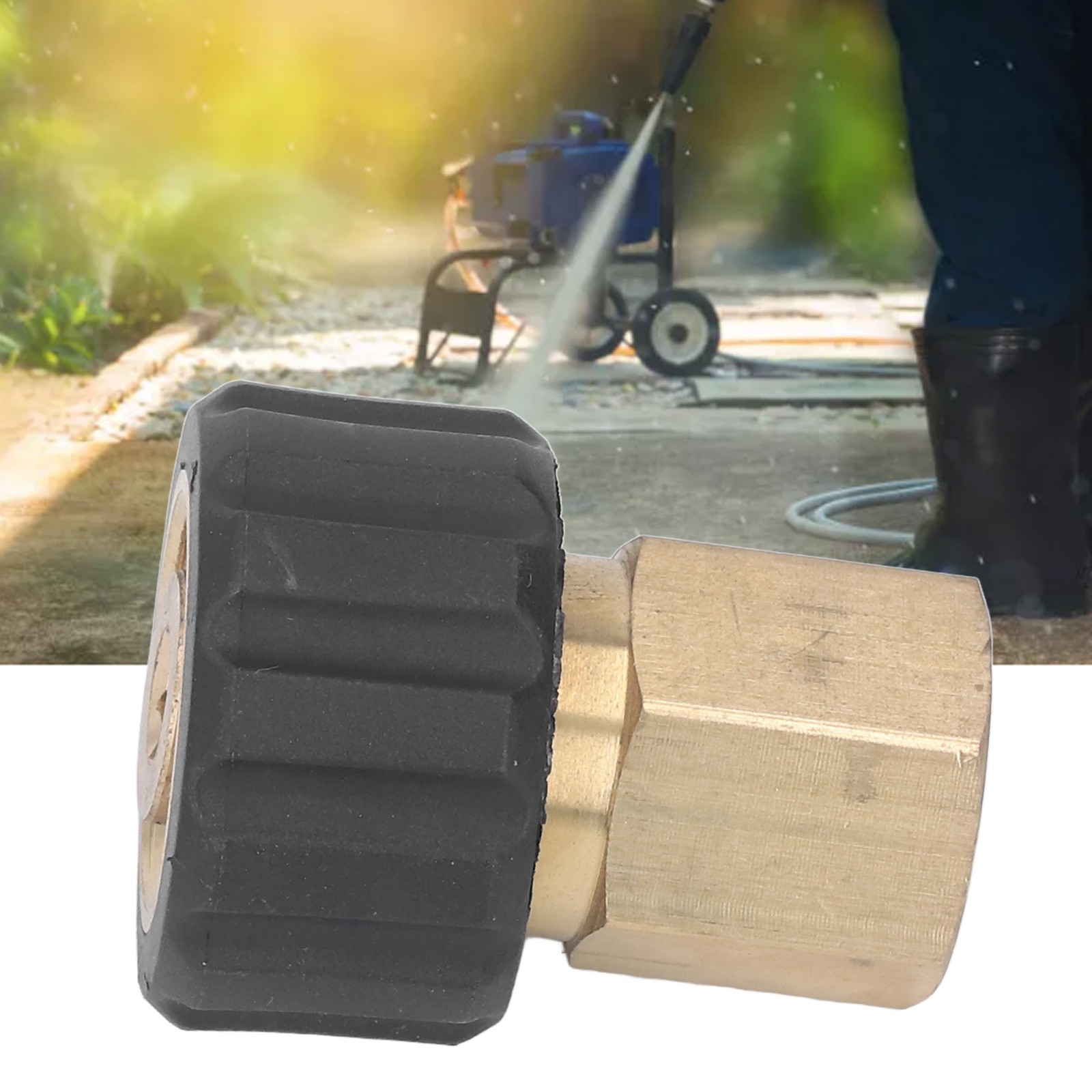 (Female G3/8 To Female M22 14mm) Pressure Washer Hose Connector Pressure
