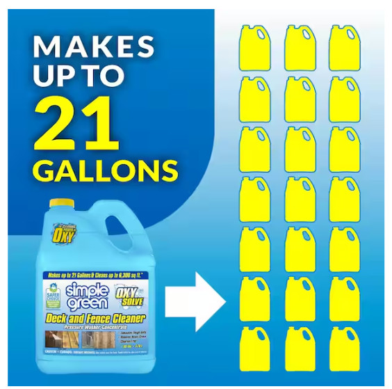 1 Gal. Oxy Solve Deck and Fence Pressure Washer Concentrate Outdoor Cleaner
