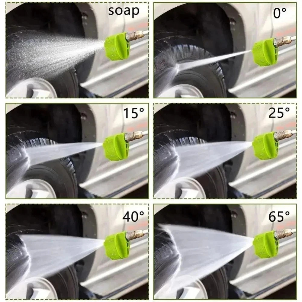 1Pc High Pressure Washer Nozzle Tips 6-in-1 Adjustable for Power Washer 1/4 Inch