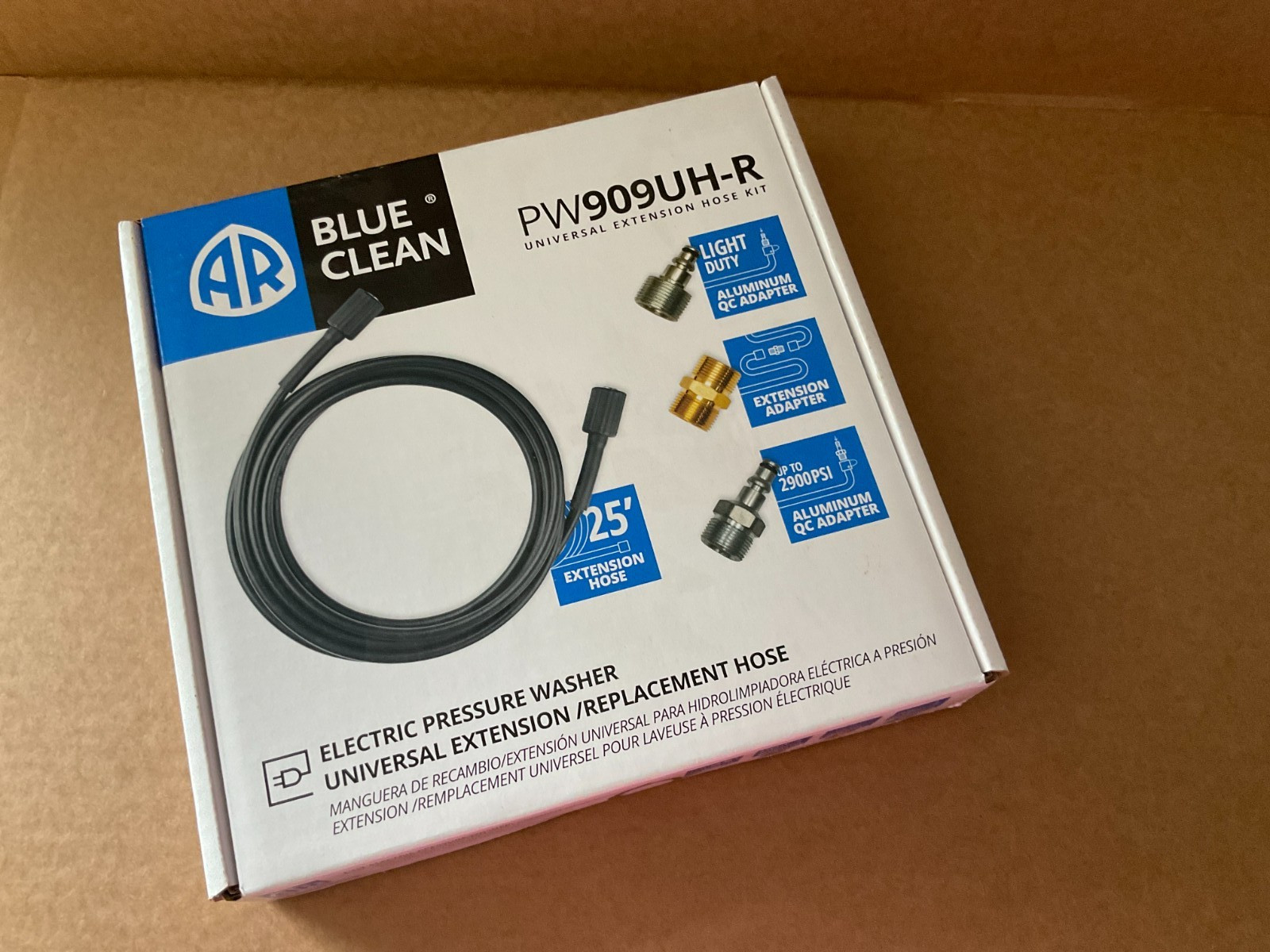 AR Blue Clean 14 mm X 1/4 in. D X 25 ft. L Super Soft Flex Pressure Washer Hose