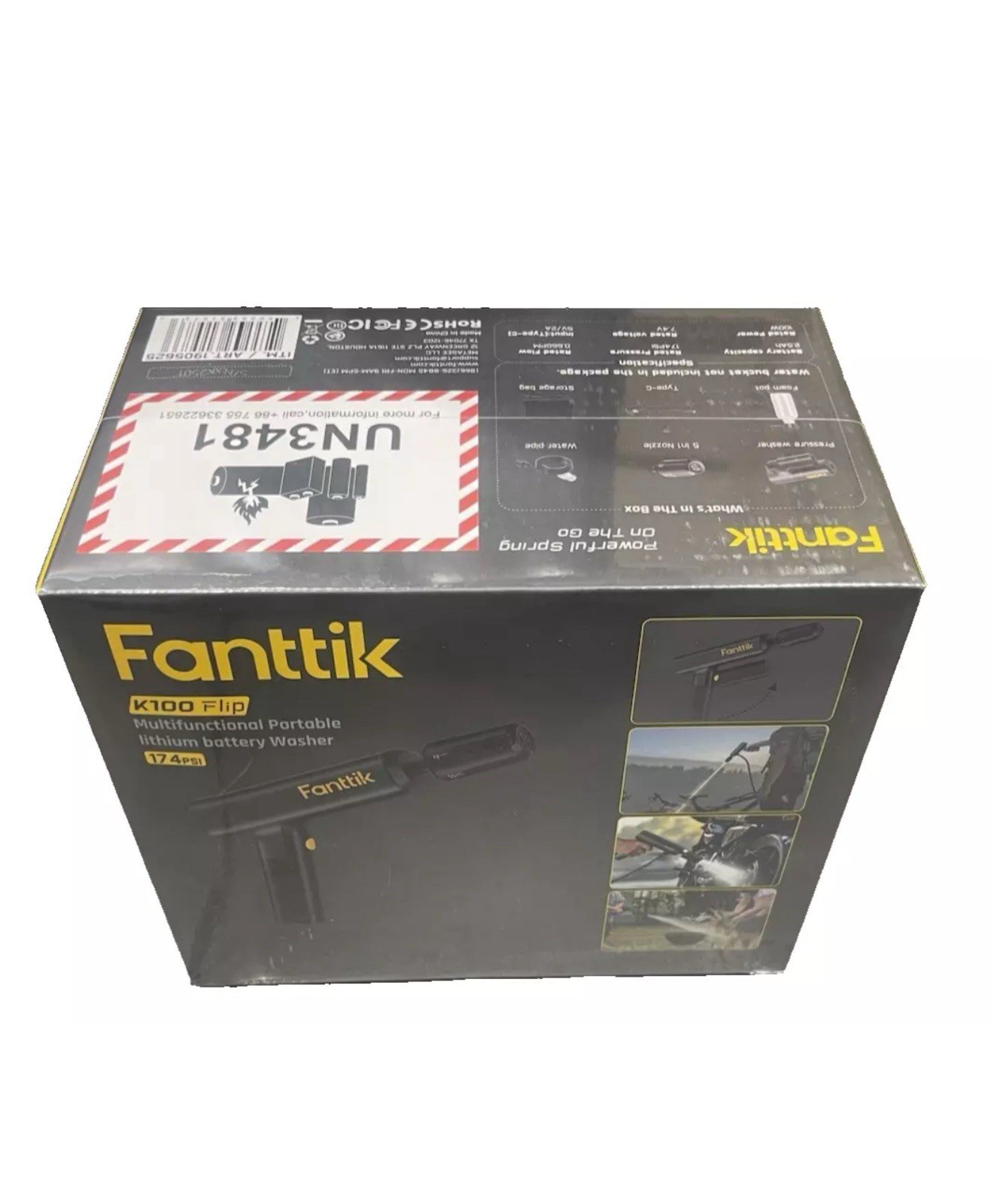 Fanttik K100 Flip Portable Cordless Electric Sprayer, Foldable Pressure Washer