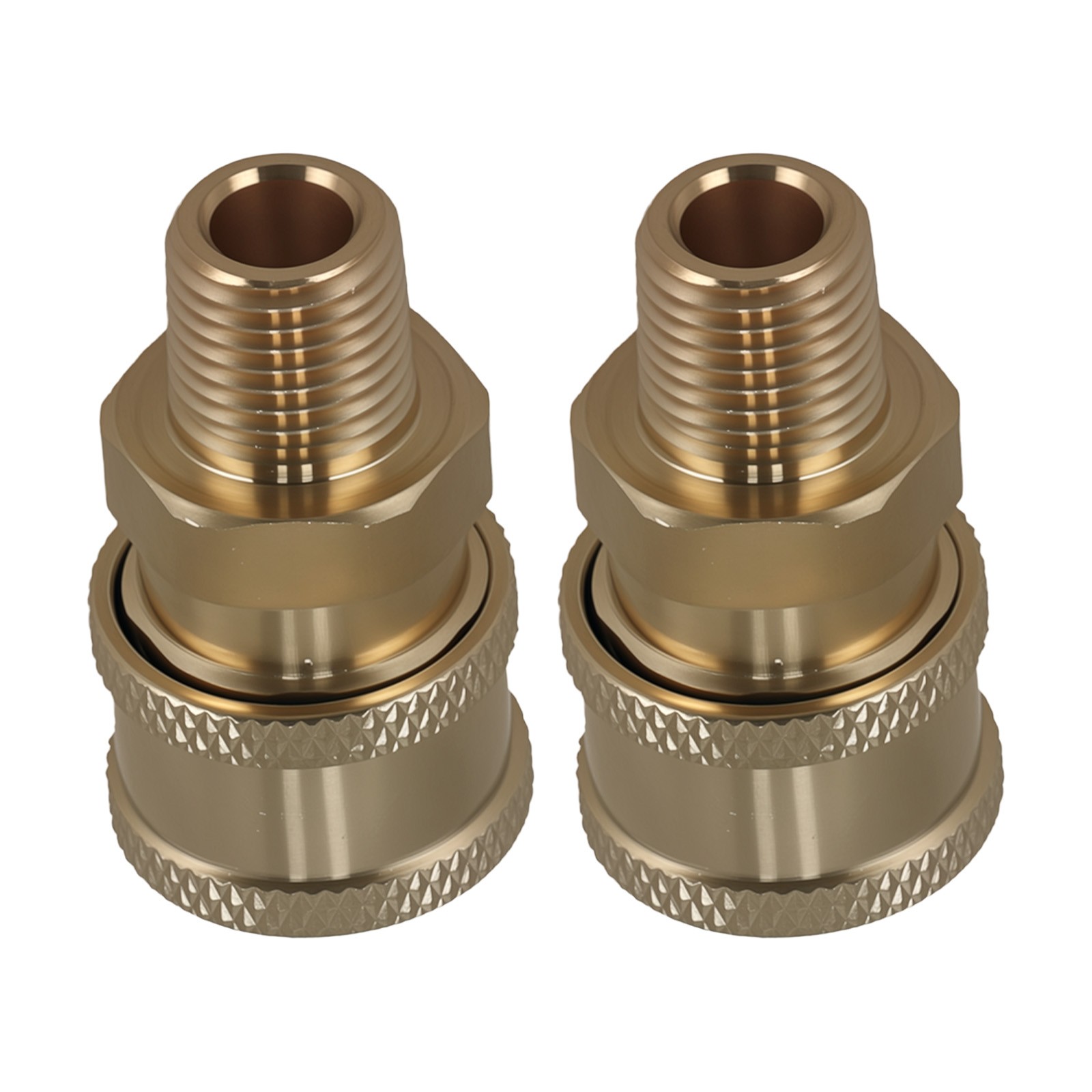 2Pcs 1/4″ Quick Connect Male NPT Thread High Pressure Washer Fitting Coupler