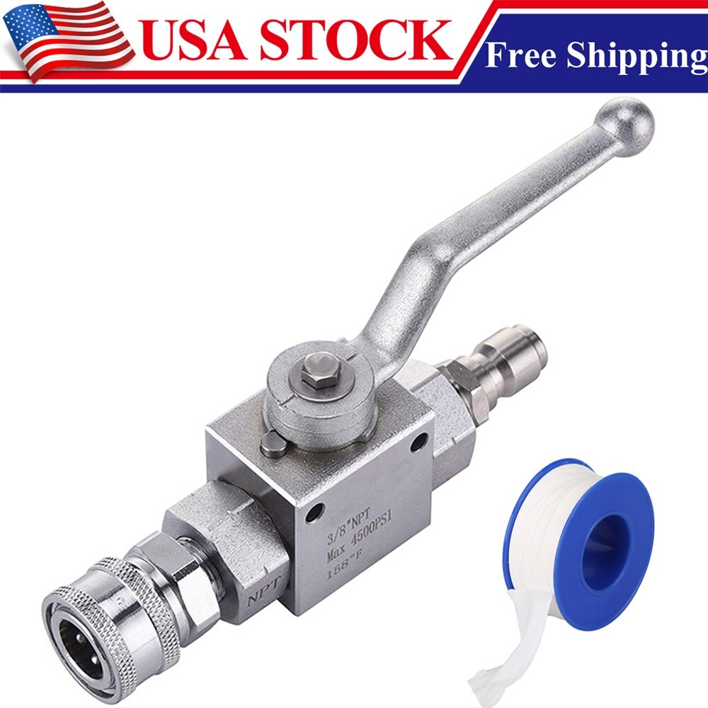 3/8″ Ball Valve for Pressure Washers Max 4500 PSI 3/8″ fitting Female Out