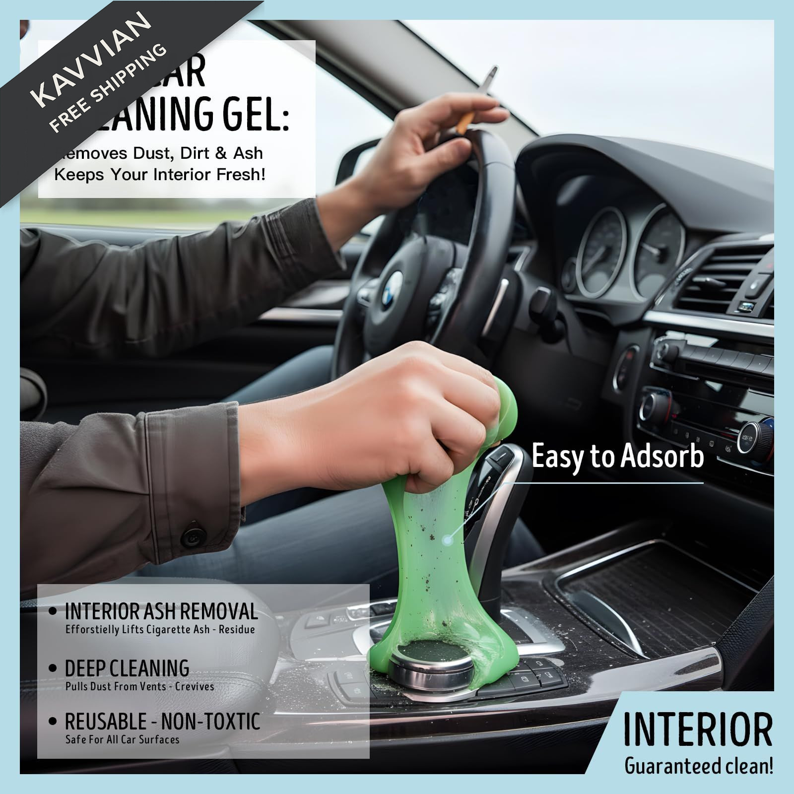 MysticHome for Car Cleaning Gel 160g,Reusable Putty 5.0 OZ, A1-Green