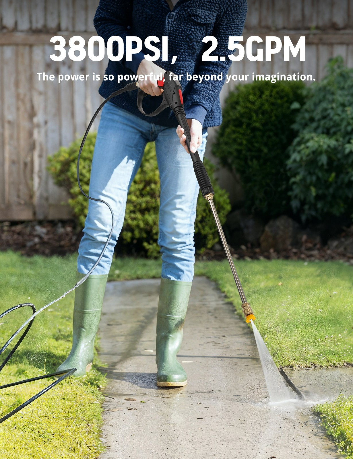 Amerisun 3800 PSI Gas High Pressure Washer, 2.5 GPM, 212cc Engine