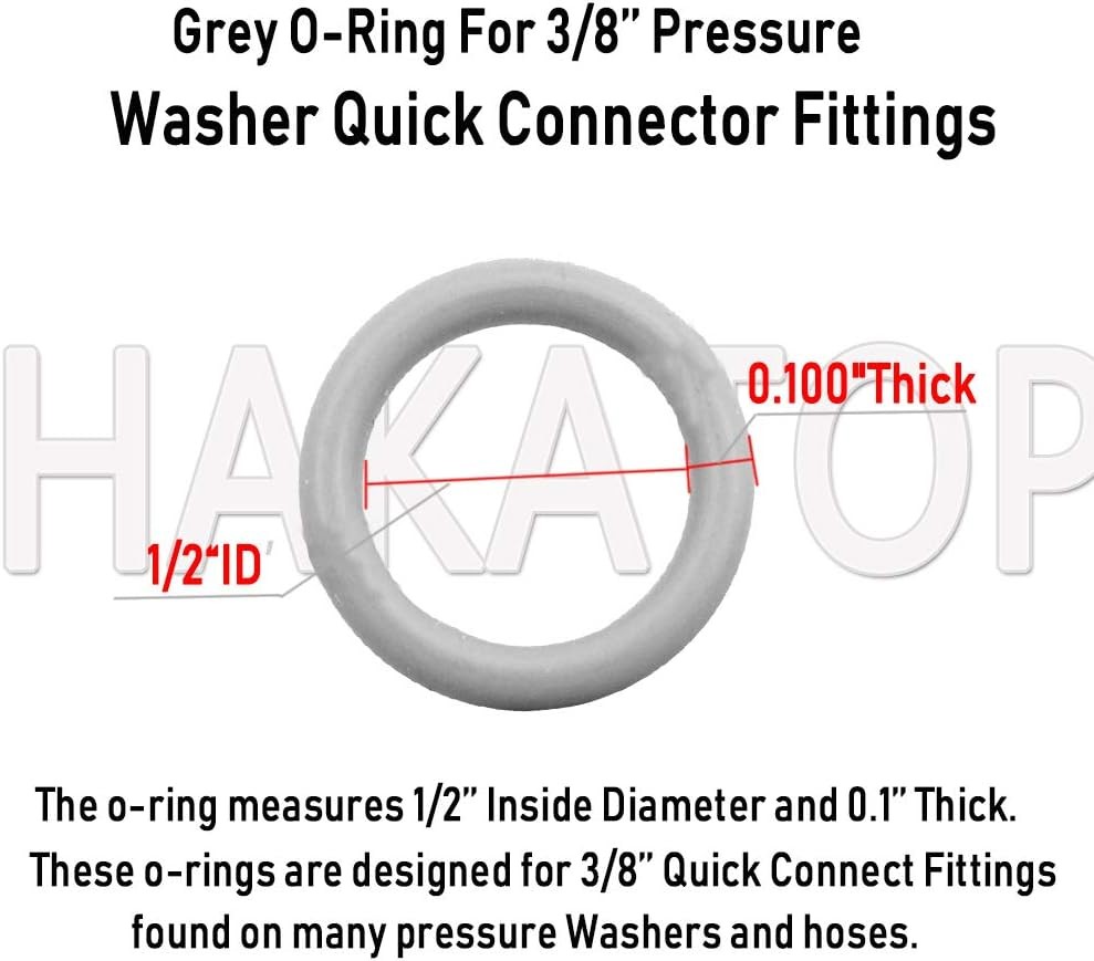 100pk New Pressure Washer O-Rings Seal Kits for 1/4″&3/8 Quick Coupler