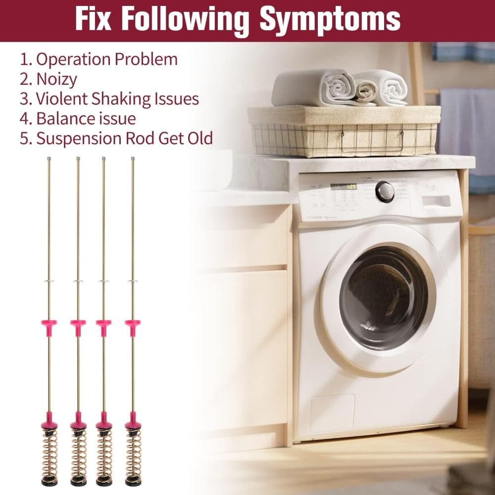 DC97-16350U Upgrade Washer Suspension Rod Kit Fit for Washer WA50R5400AV, WA45H7