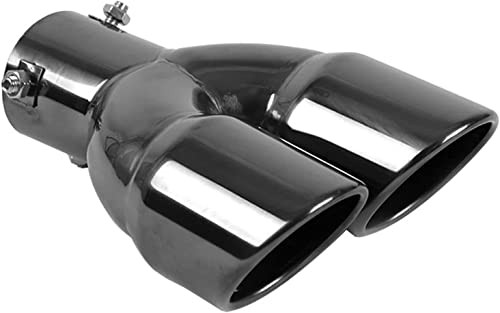 2.5 Inlet Dual Black Exhaust Tips Stainless Steel Car 2.5 inlet Glossy black