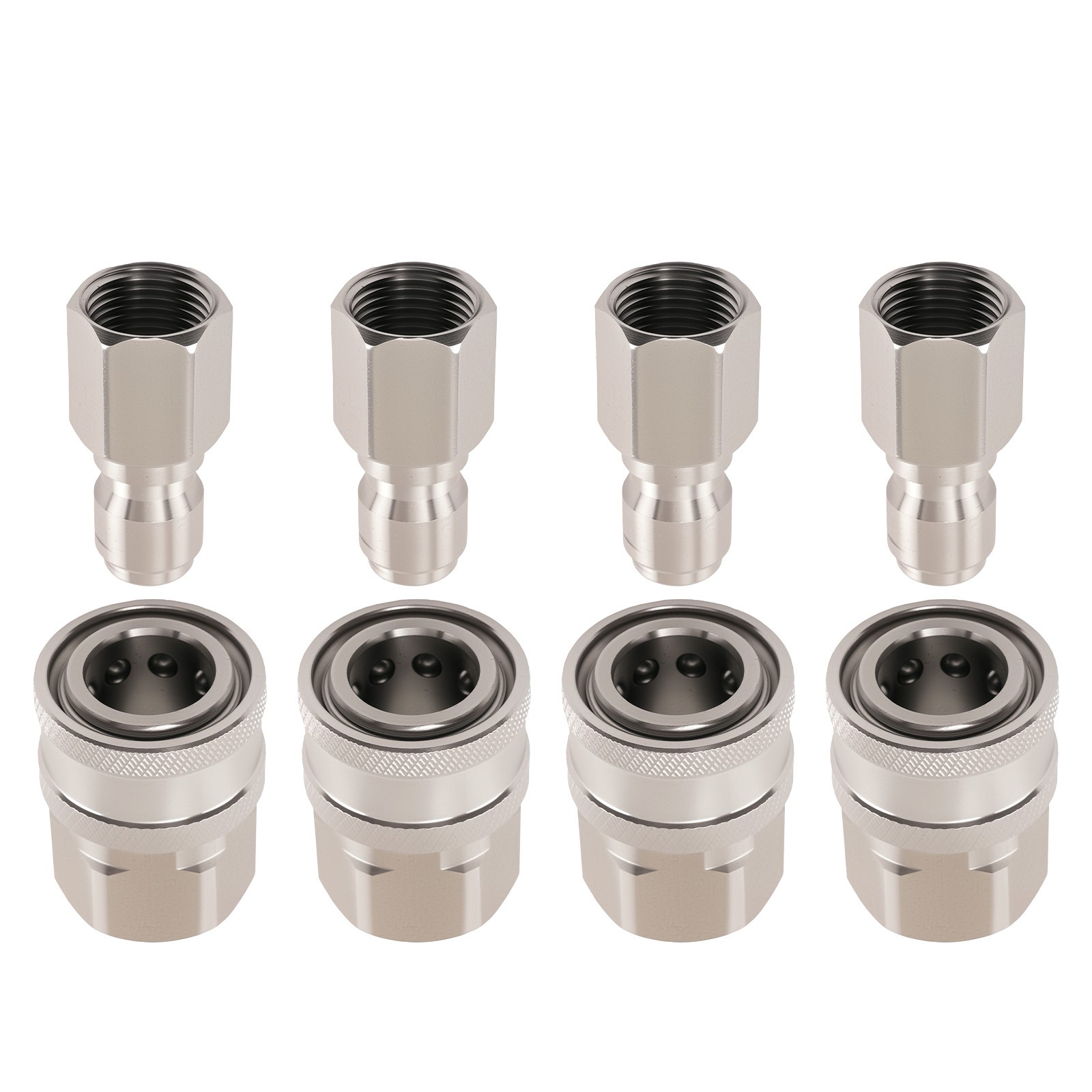 Pressure Washer Adapter 3/8″ NPT Female Quick Connect Socket Connect 8PCS Kit