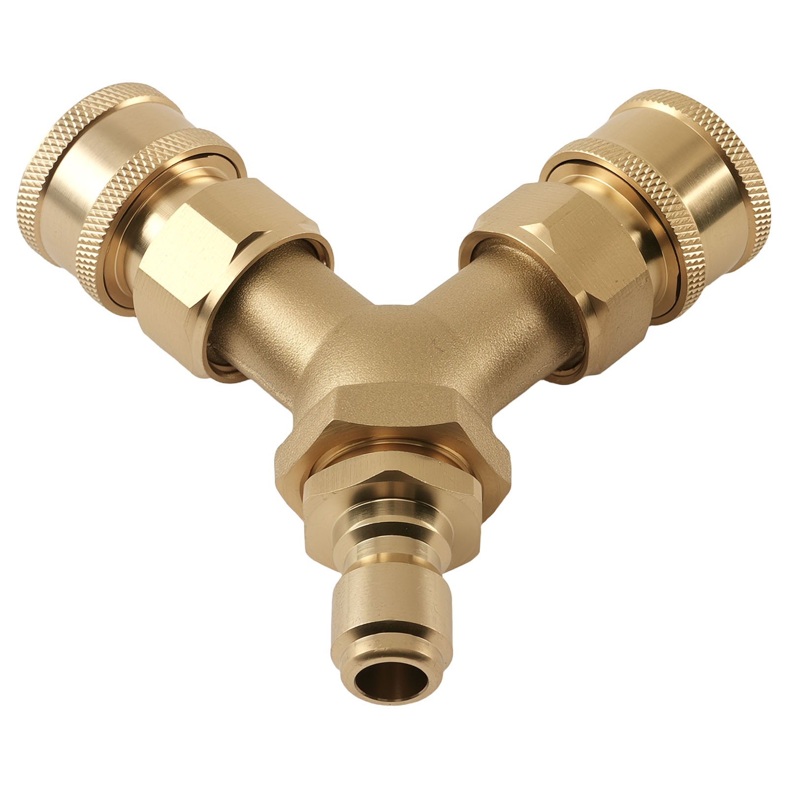 3/8” Pressure Washer Tee Splitter Coupler Y-Shape Two Gun to One Power Washer
