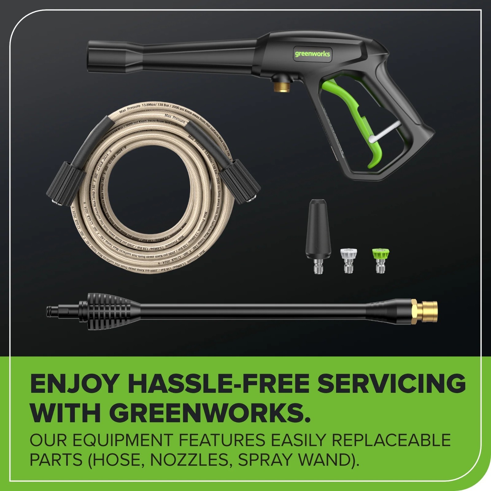 Greenworks 1900PSI 1.2GPM Portable Hand Carry Cold Water Pressure Washer