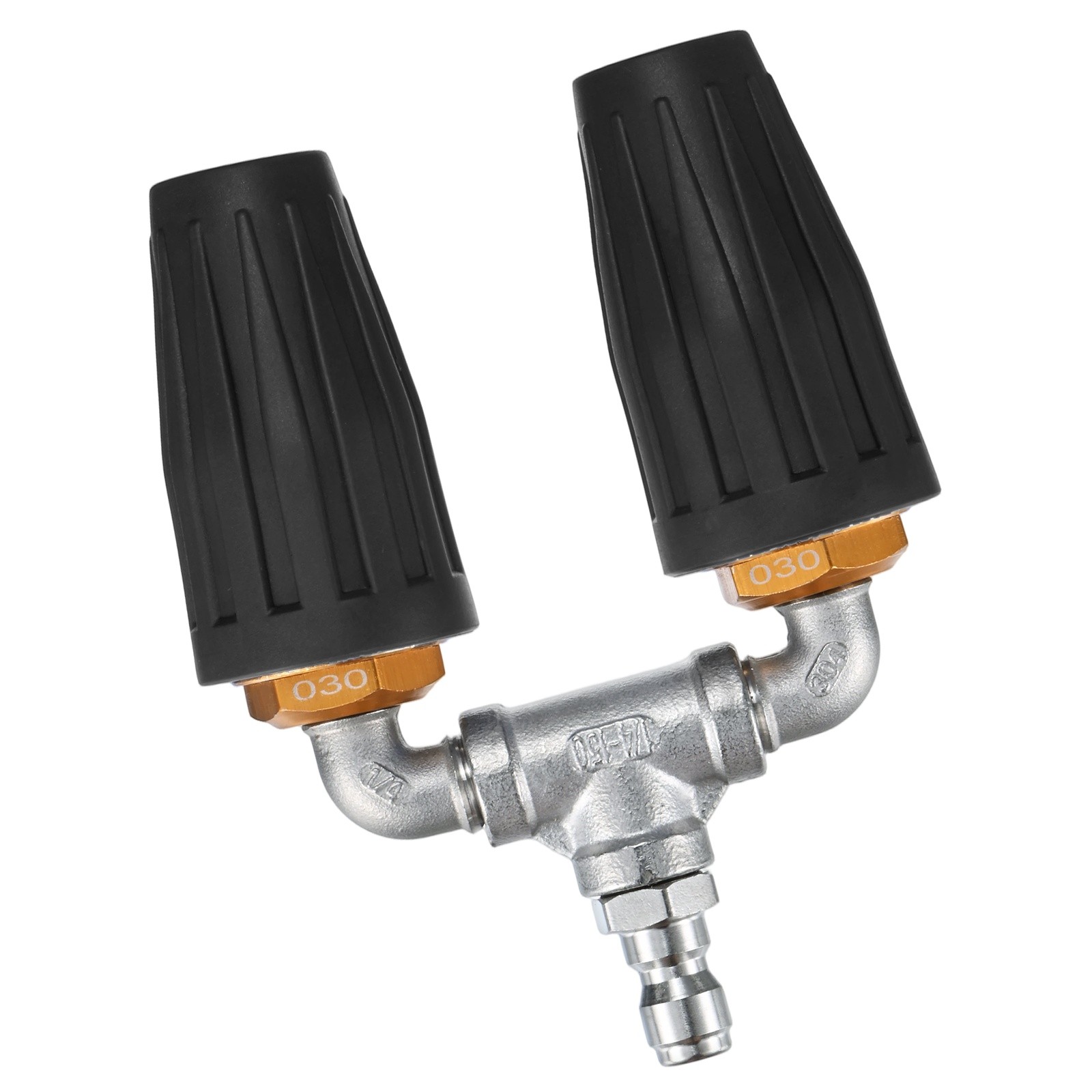 360° Rotating 4000 PSI Turbo Nozzle with 1/4″ Quick Connector[030, Black]