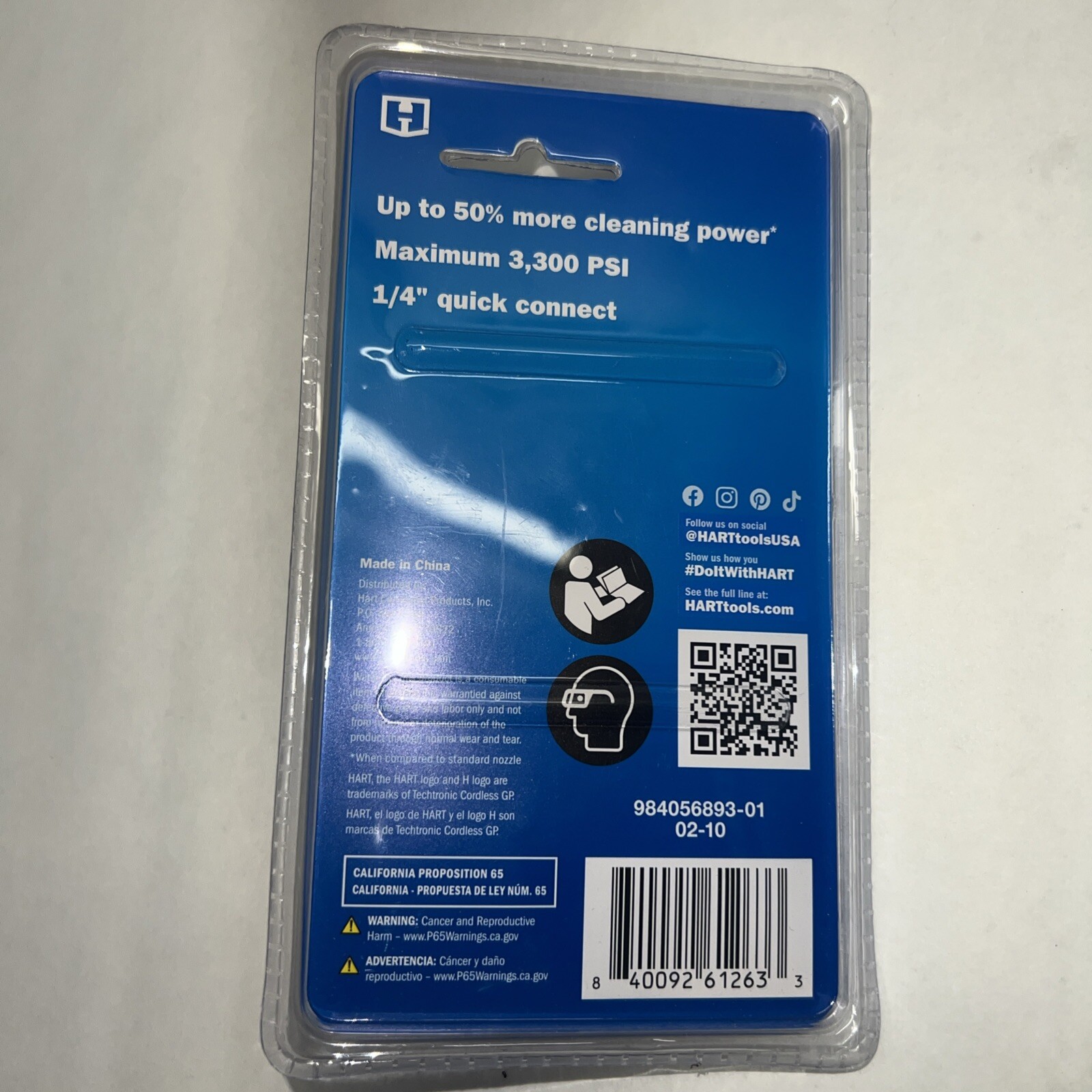 NEW Hart HW31TN01 Turbo Nozzle 3300 Max Psi for Pressure Wash
