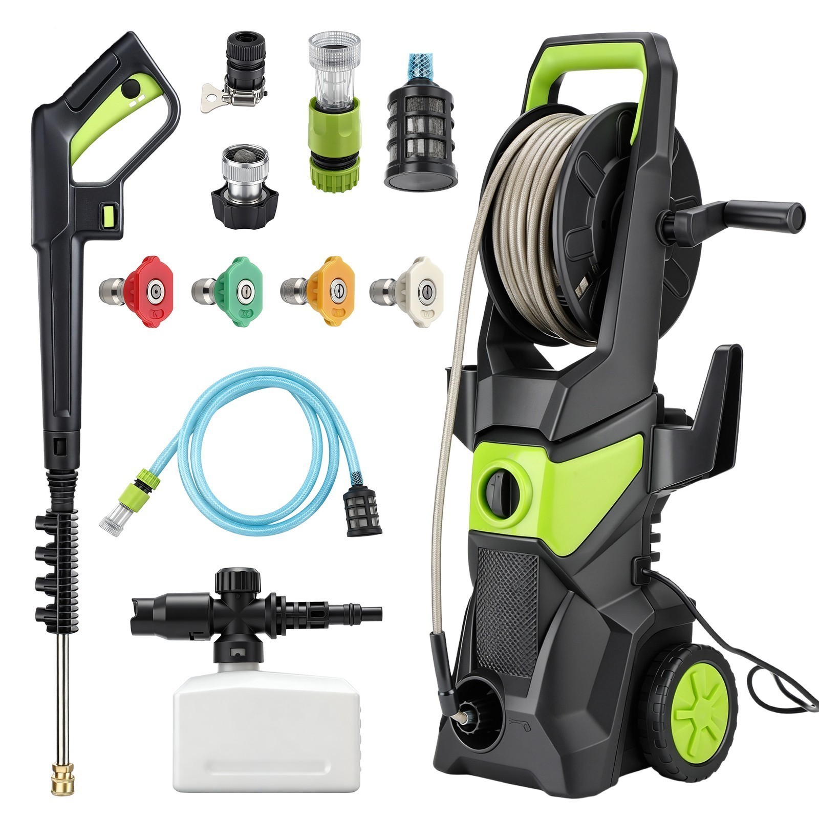 3000W Electric Pressure Washer 5000PSI Max 3.2 GPM Power Washer Cleaning Machine