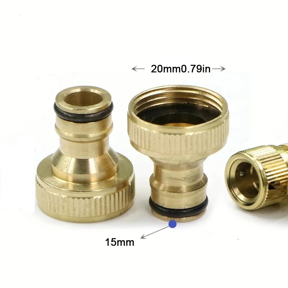 Brass Faucet Tap Connector Mixer Hose Adaptor Quick Connecter 1/2 3/4 Copper Hos
