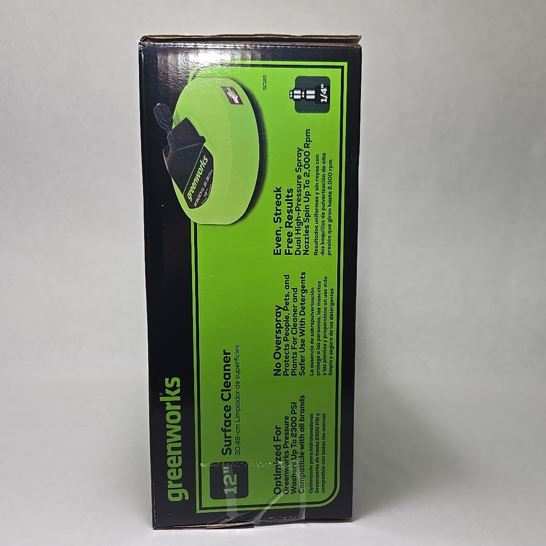 Greenworks 12″ Surface Cleaner For Electric Pressure Washer Max 2300 PSI