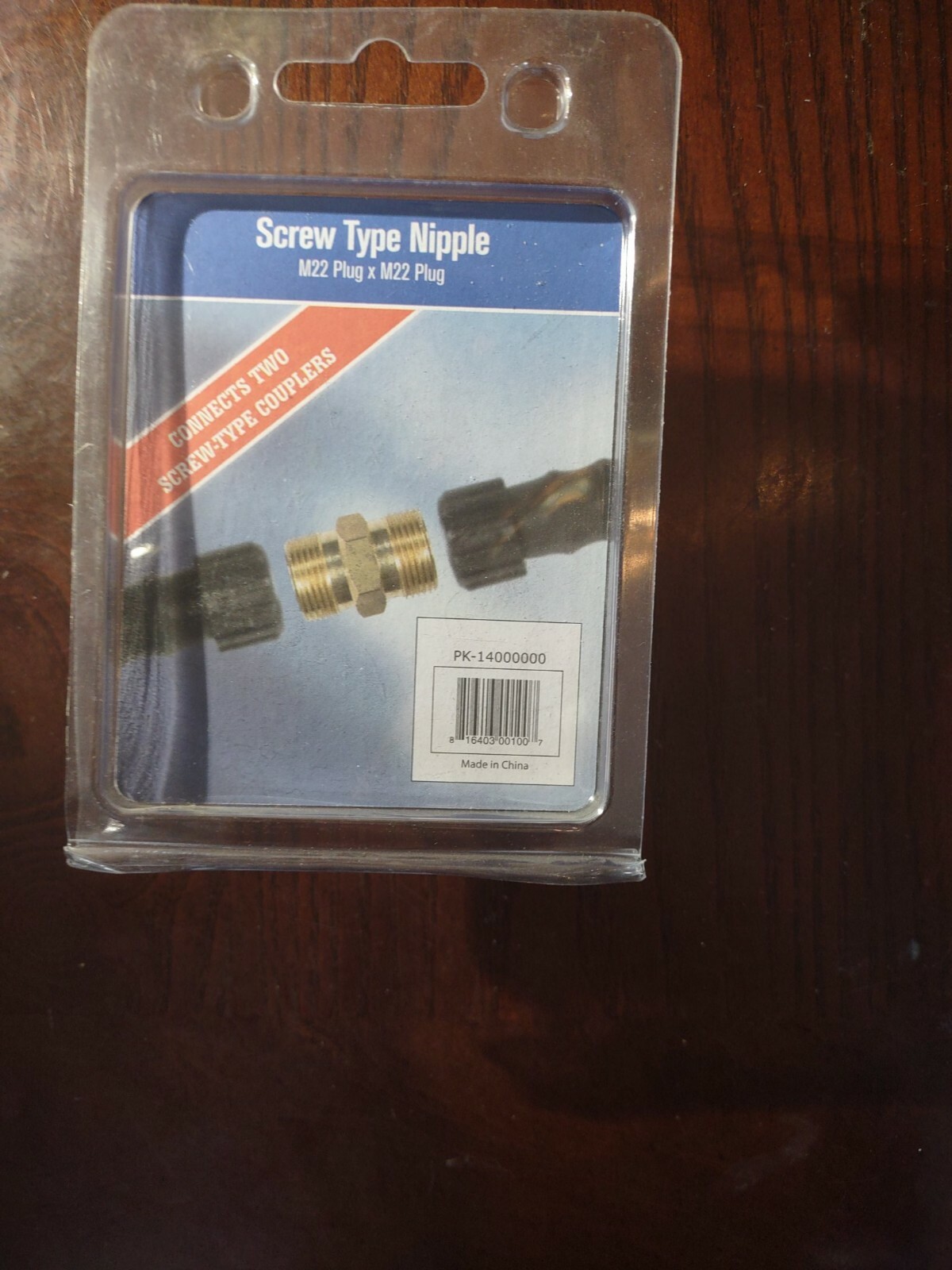Screw Type Nipple M22 Plug X M22 Plug