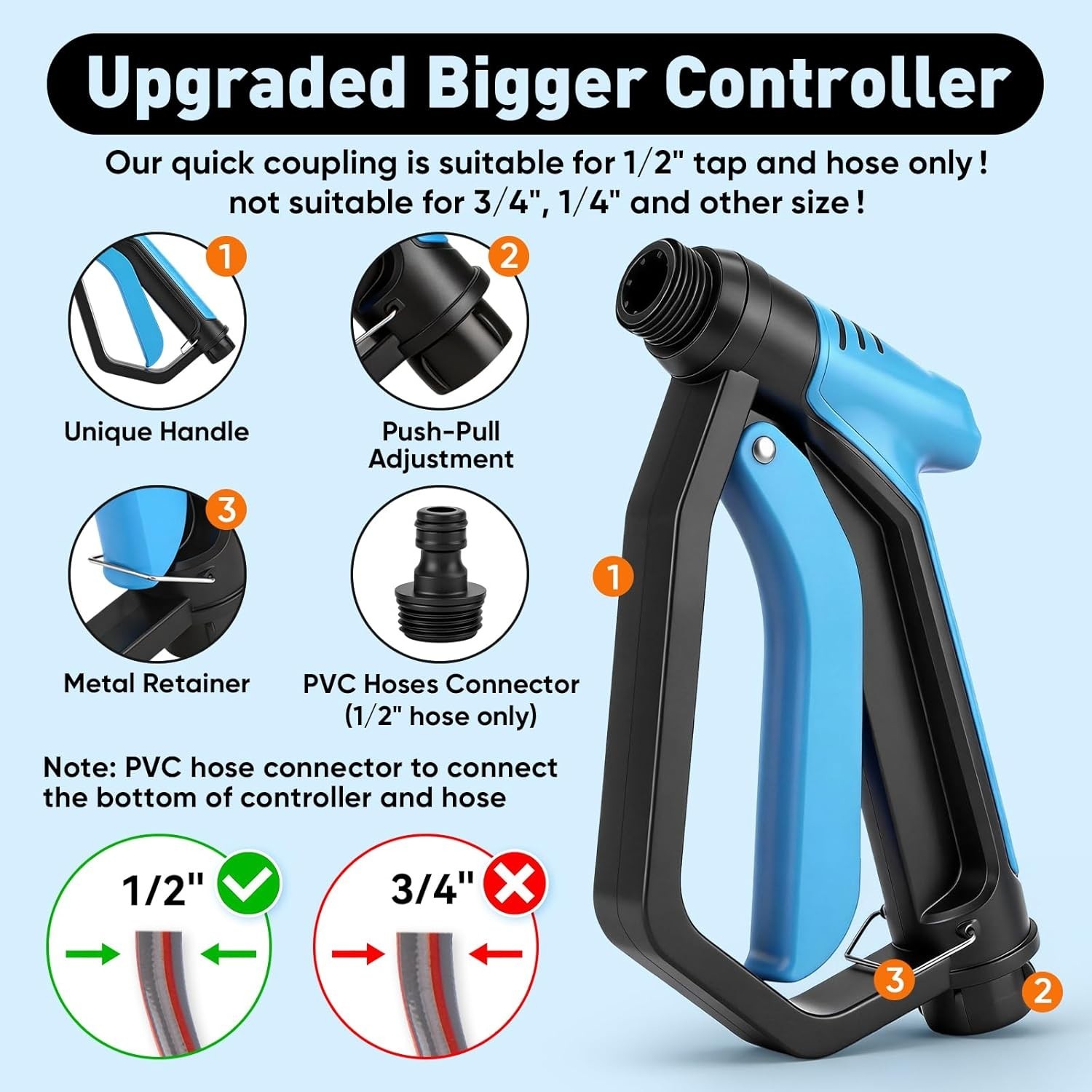 2-in-1 Car Wash Foam Cannon – Adjustable Pressure Foam Gun for Efficient Washing