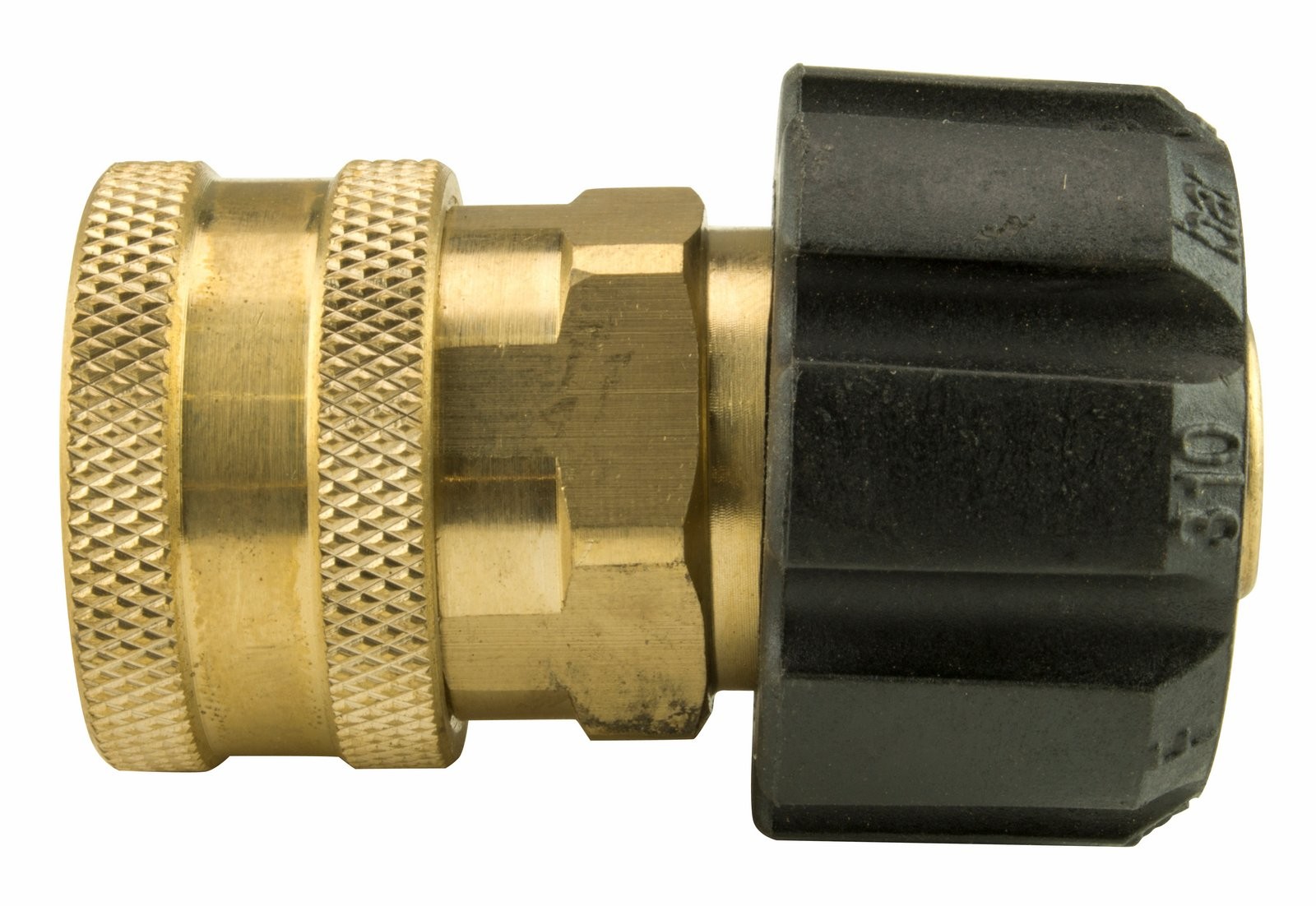 Erie Tools Brass 22mm x 3/8″ Twist Quick Connect Socket Pressure Washer Adapter