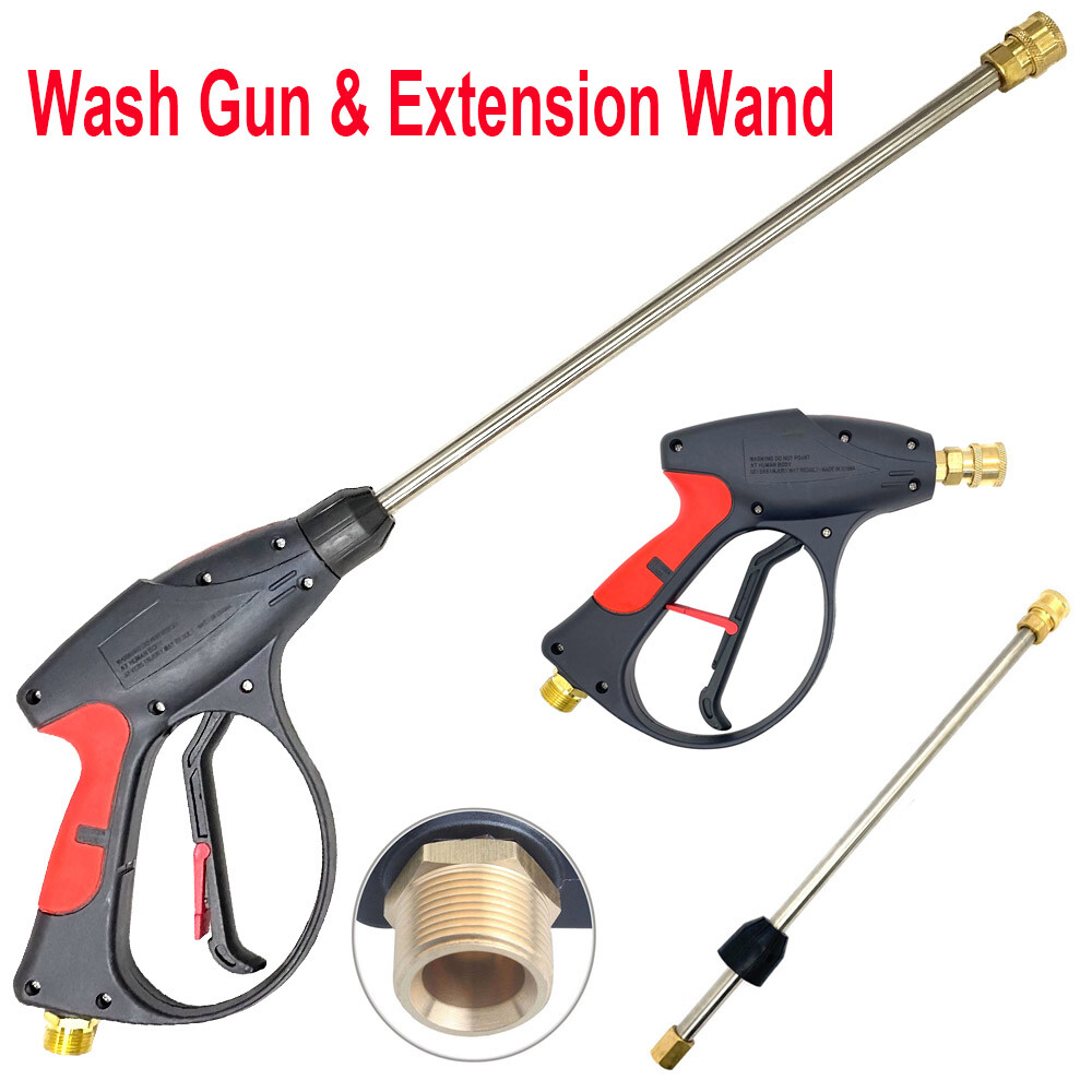 3000PSI High Pressure Car Power Washer Spray Gun Wand Lance Nozzles Kit M22-14