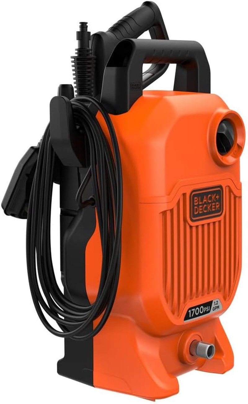 BLACK+DECKER Electric Pressure Washer, Cold Water, 1700 PSI, 1.2 GPM (BEPW1700)