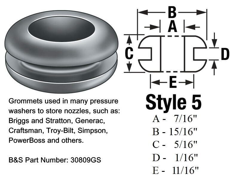 5-Pack Pressure Washer Nozzle Grommets 5-Pack