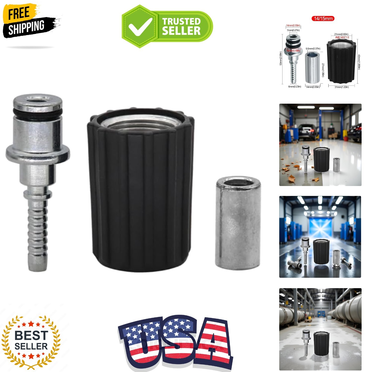 High Pressure Washer Hose Repair Kit, Hose Washers Insert Fittings Car Washer Wa